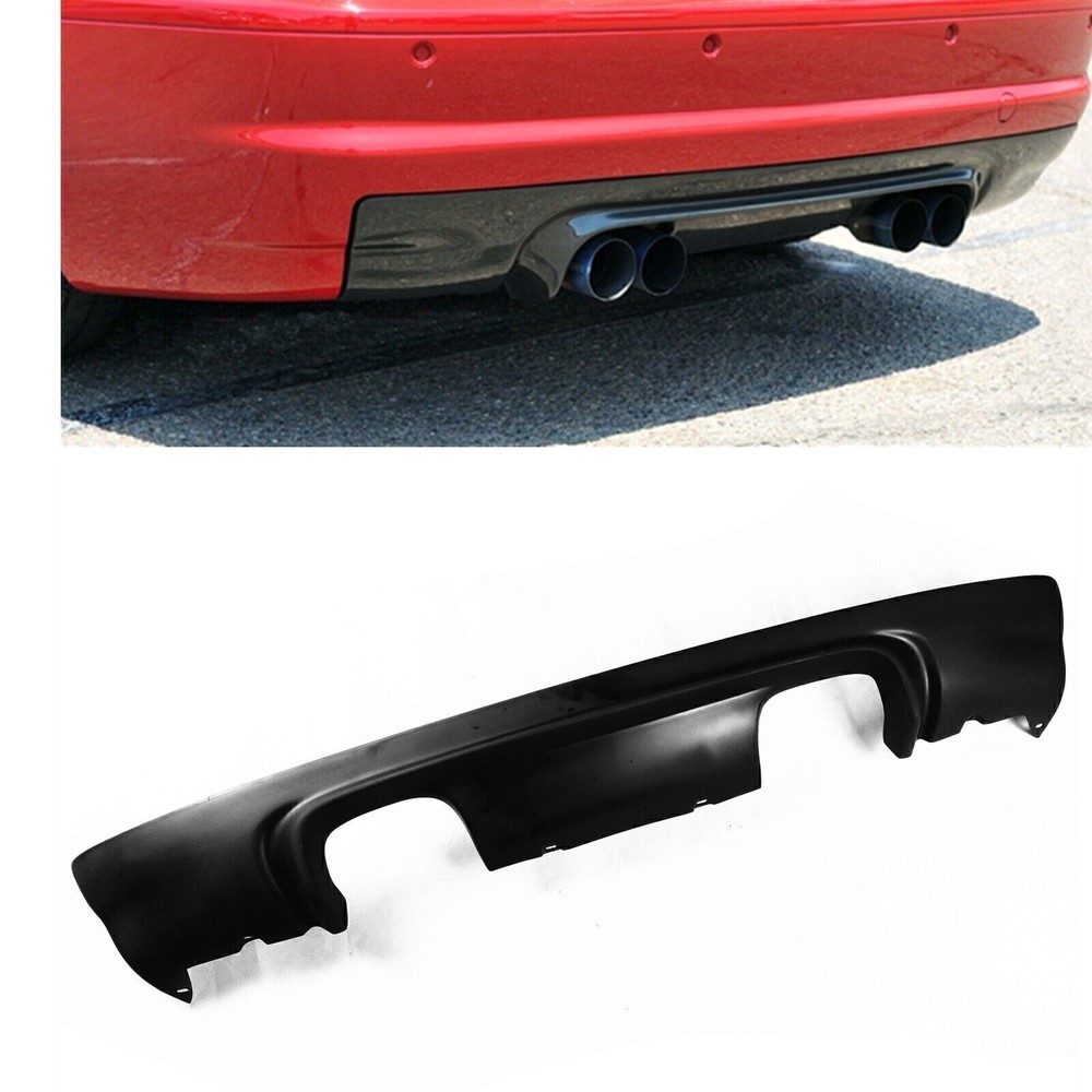 or BMW E46 M3 2 Door 2000-2006 Rear Bumper Diffuser Lip Matte Black CLS Style