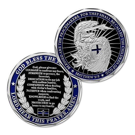 Police Challenge Coin Police Officers St Michael Prayer Coin