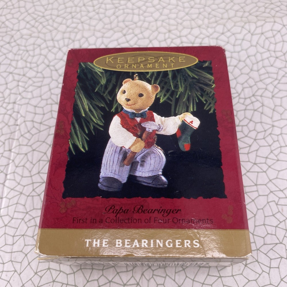 Hallmark 1993 Papa Bearinger Vintage Holiday Ornament Keepsake