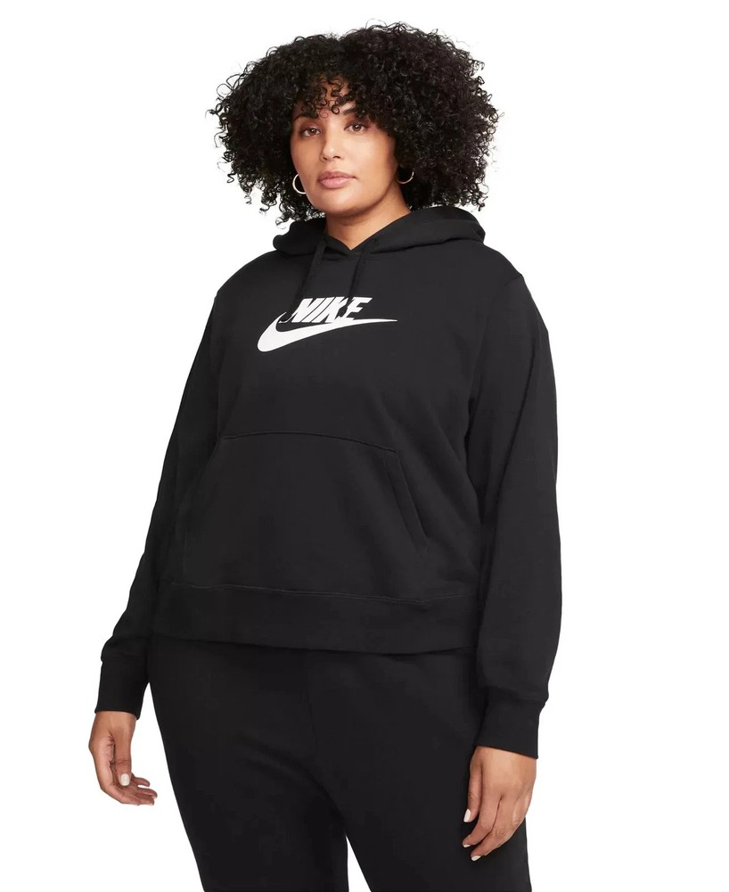 Nike Women's Sportswear Club Fleece Hoodie, Black, Size 3X