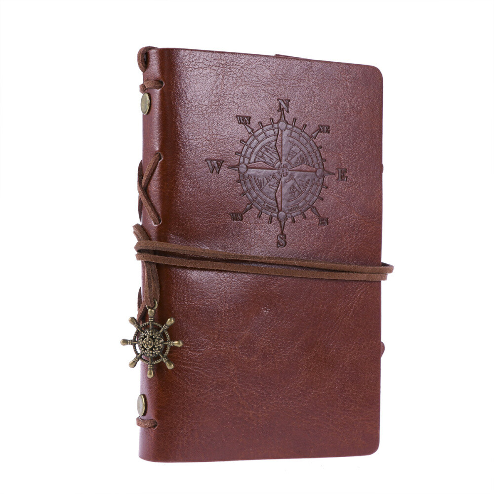Vintage Travel Leather Bound Notebook Writing Journal for Men  