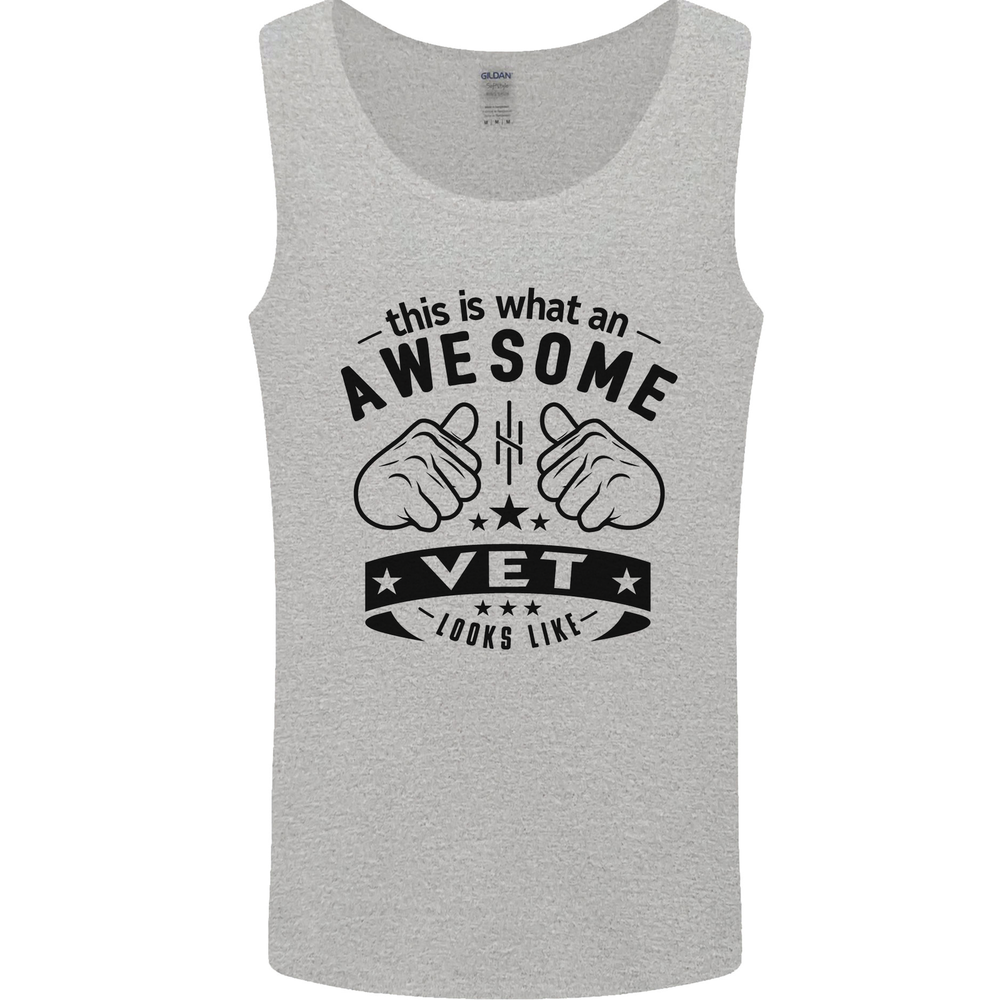 Awesome Vet Looks Like Veterinarian Mens Vest Tank Top