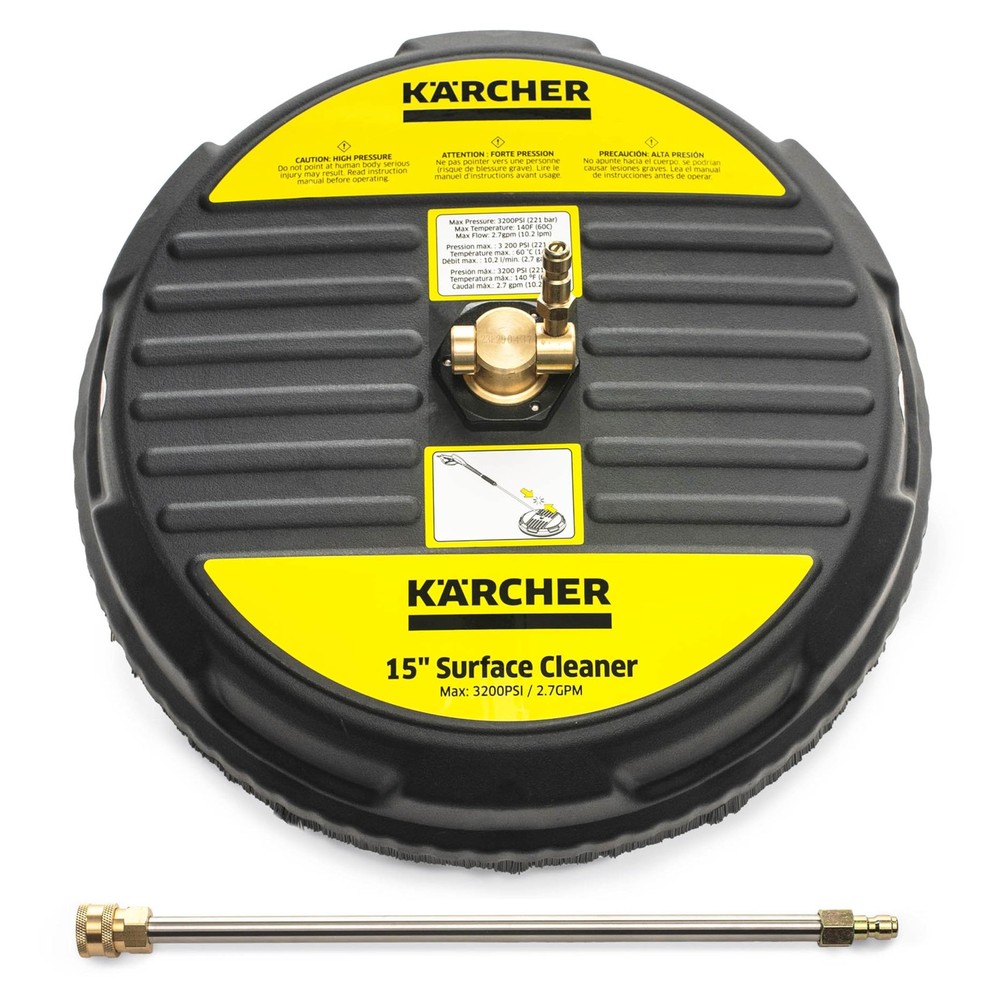 High-Pressure Washer Surface Cleaner with Extension Wand for 2600-3200 PSI QC 1/4 Inch