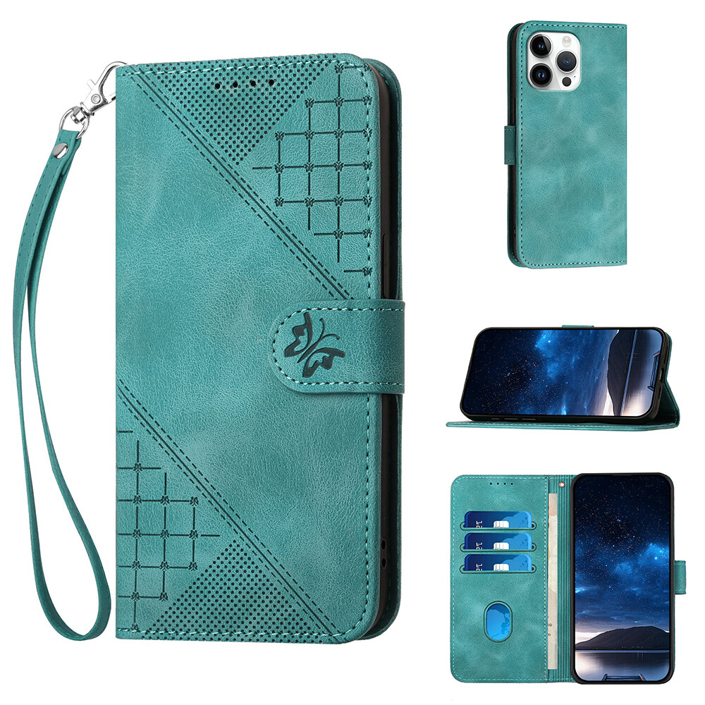 For iPhone 16 Plus 15 14 Pro Max 13 12 Pro PU Leather Magnetic Flip Wallet Case