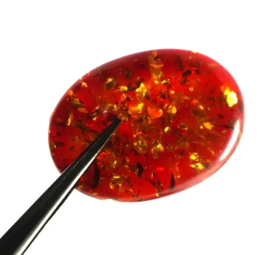 Baltic Amber Natural 20.50 Ct Sensational Cabochon Oval Cut Loose Gemstone