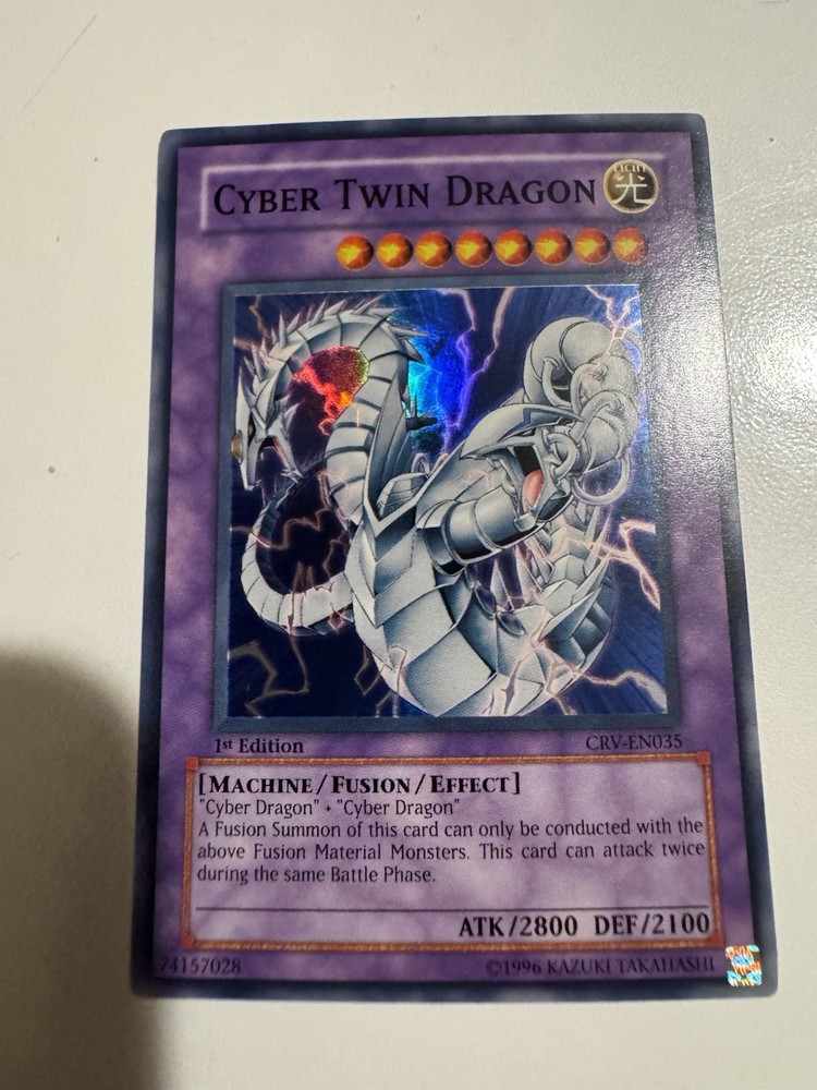 YuGiOh Cyber Twin Dragon Ultra Rare CRV-EN035 Trading Card