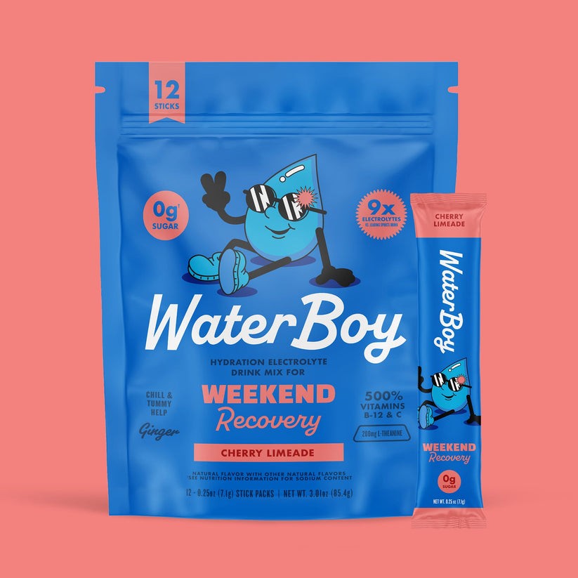 Hydrating Cherry Limeade Waterboy Sports Drink 12pk - Weekend Recovery Boost