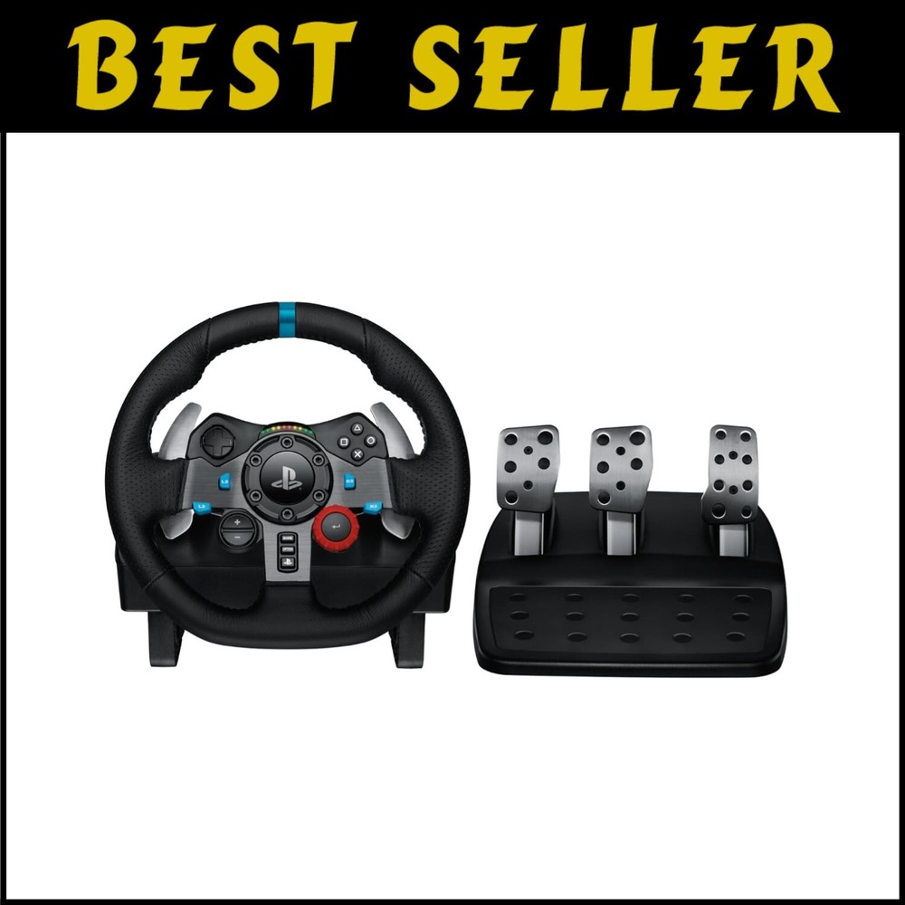 Immersive Force Feedback Racing Wheel with Stainless Steel Shifters for PS5 and PC