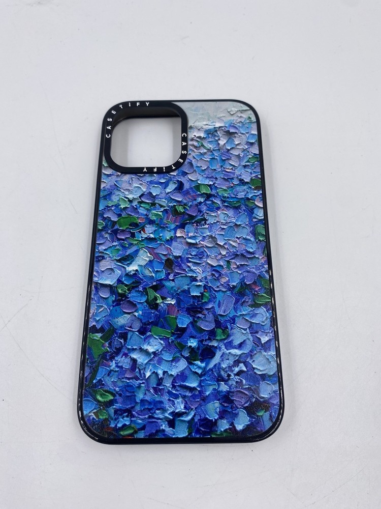 Casetify Impact iPhone 14 Plus Case Blue Floral Art Protective Cover