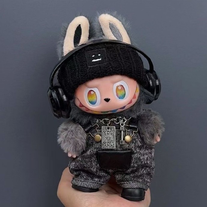 No Toys 17cm Labubu Monster Streetwear Outfit Handmade Clothes Set