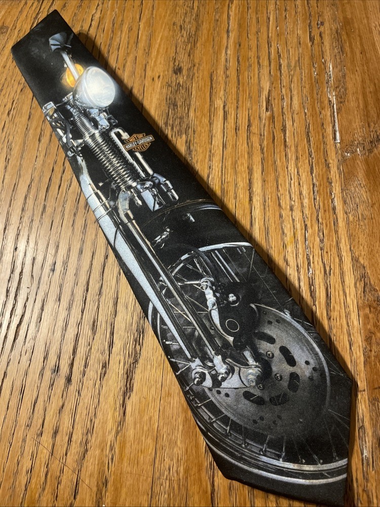 Vintage EUC Ralph Marlin Harley Davidson Motorcycles Tie 1992 The Leading Edge