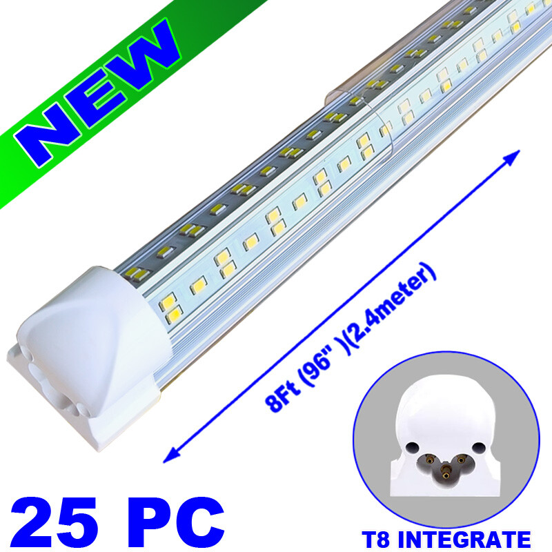 25/PC 144W 8 ft led shop light LED Shop Lights Fixture Tube Strip Ceiling Lights