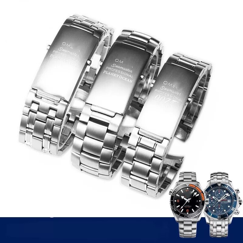 Omega Speedmaster 20mm 22mm Solid Stainless Steel Watch Band Bracelet