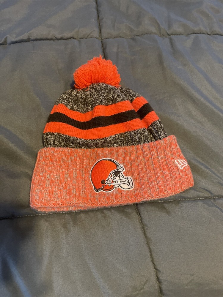 New Era Cleveland Browns Beanie Winter Stripes Logo OG NFL Football Hat