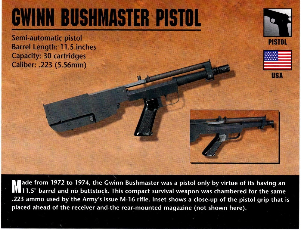 Gwinn Bushmaster Pistol Classic Firearms Photo Card u
