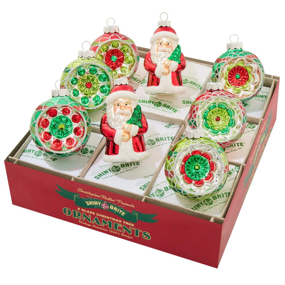 Holiday Splendor Figures and Reflector Rounds Set of 8