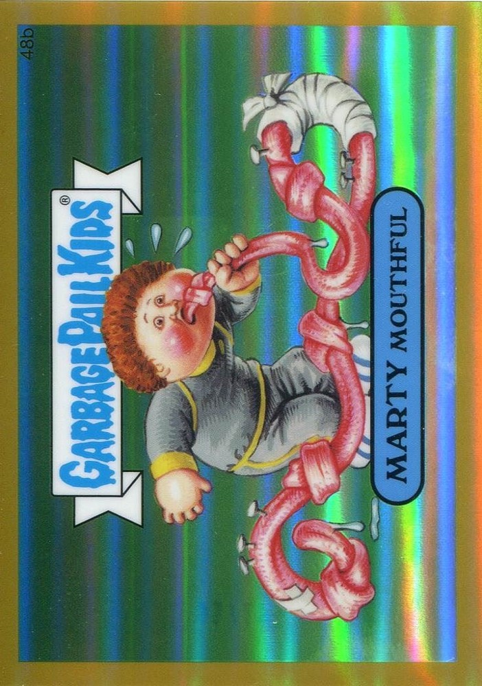 Garbage Pail Kids Chrome Series 2 Gold Refractor Marty Mouthful 48b