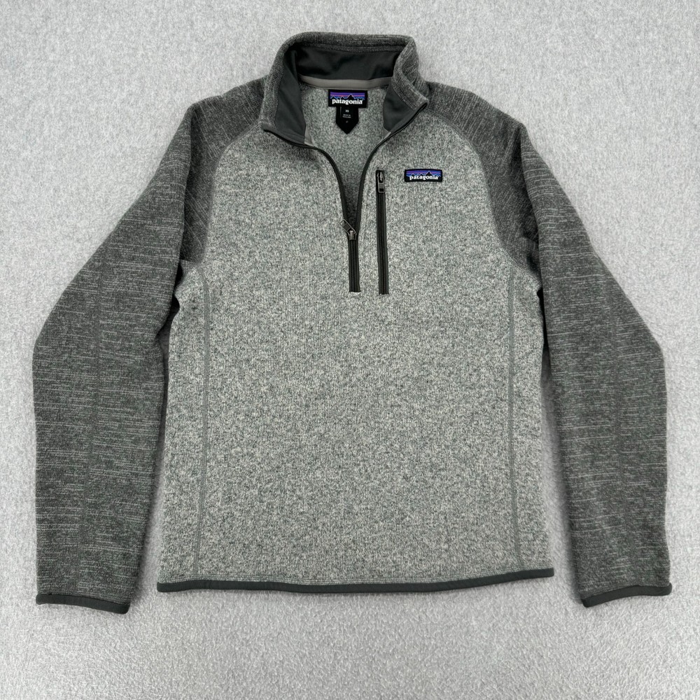 Patagonia Better Sweater Mens XS Gray Fleece 1/4 Zip Pullover for Outdoor Adventures