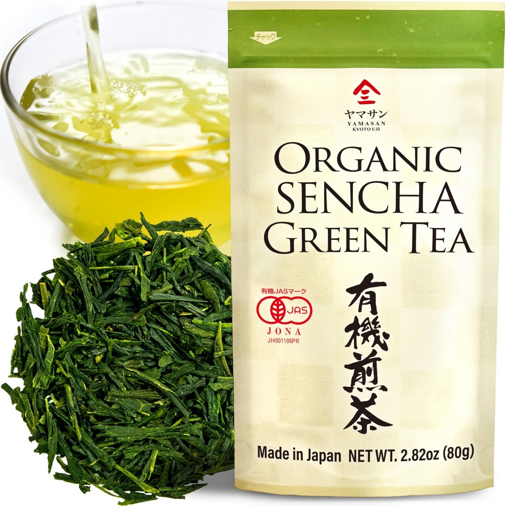 Green Tea leaves Sencha JAS Certified Organic Japanese Green Tea Uji-Kyoto 80...