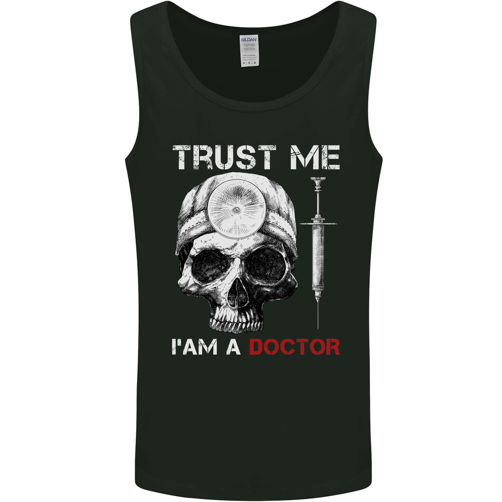 Trust Me Im a Doctor Skull Gothic Skeleton Mens Vest Tank Top