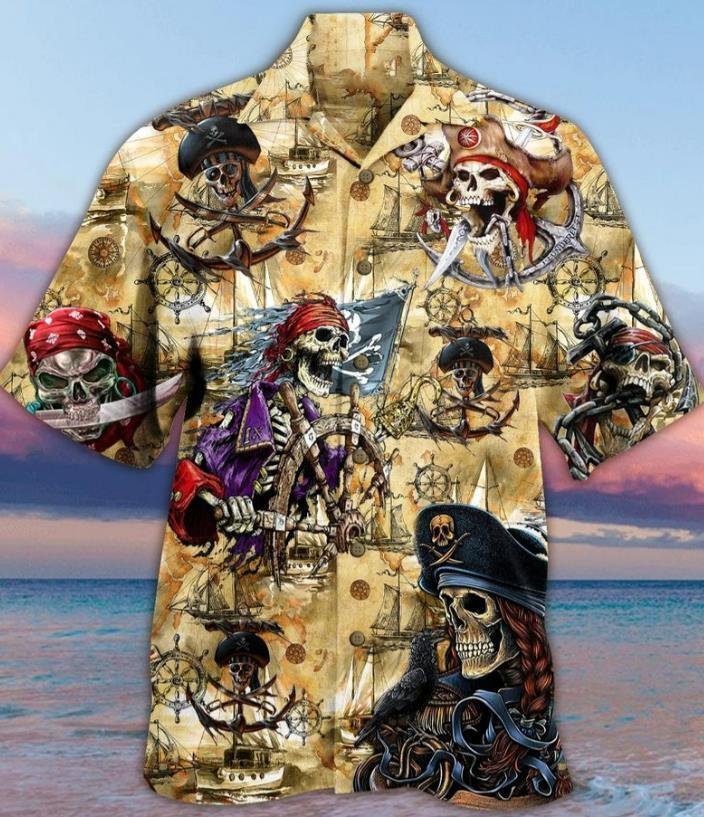 Pirate Skull 3D Hawaiian Aloha Shirt for Summer Style