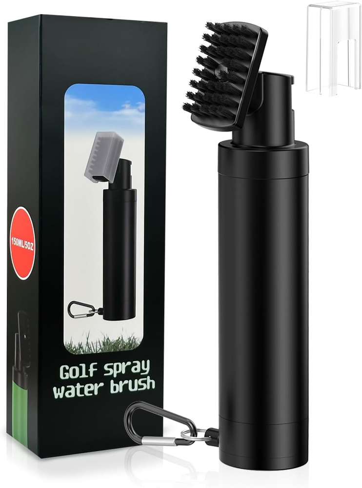 Golf Club & Ball Cleaner Brush with Water Bottle for Deep Groove Cleaning