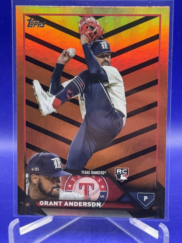 2023 Topps Update Grant Anderson Orange Black Foil #US141 Texas Rangers RC