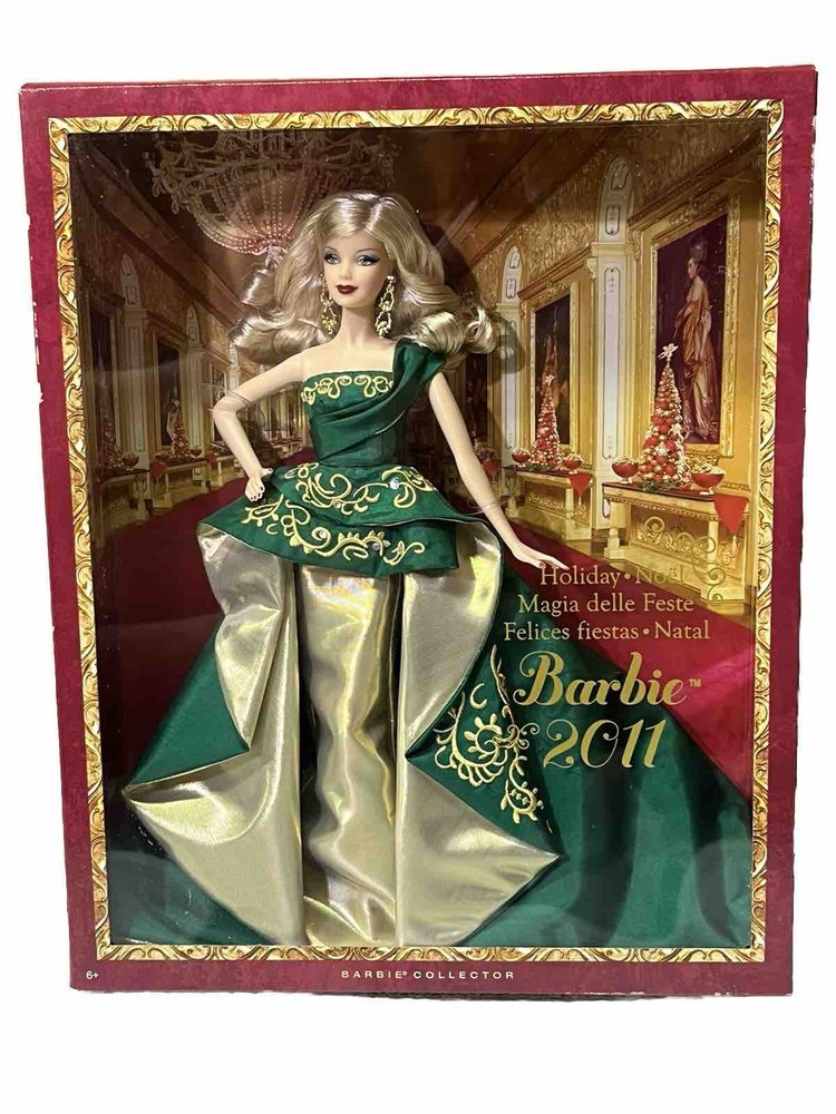 Barbie Collector 2011 Green Dress Never Opened Box Wear Tear