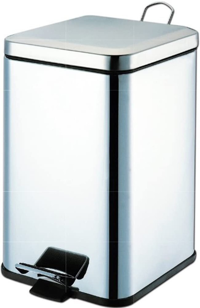 Grafco Waste Receptacle - Stainless Steel Trash Can, Hands-Free Step Garbage ...
