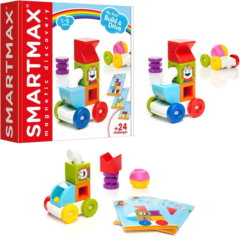 My First Build and Drive Magnetic Building Vehicle STEM Play Set for A