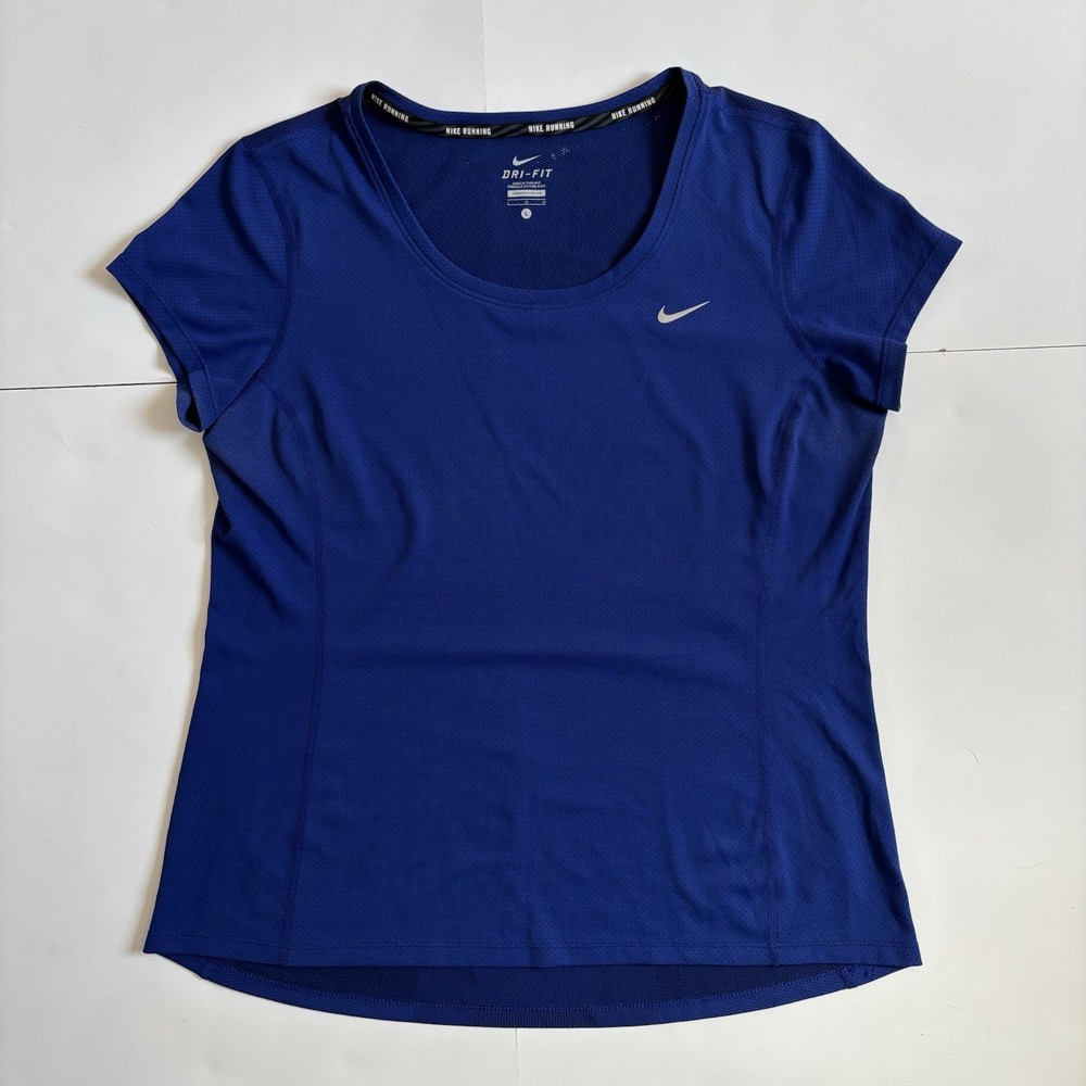 Nike Dri-Fit Women's L Blue Running T-Shirt Sportswear Activewear Quick Dry