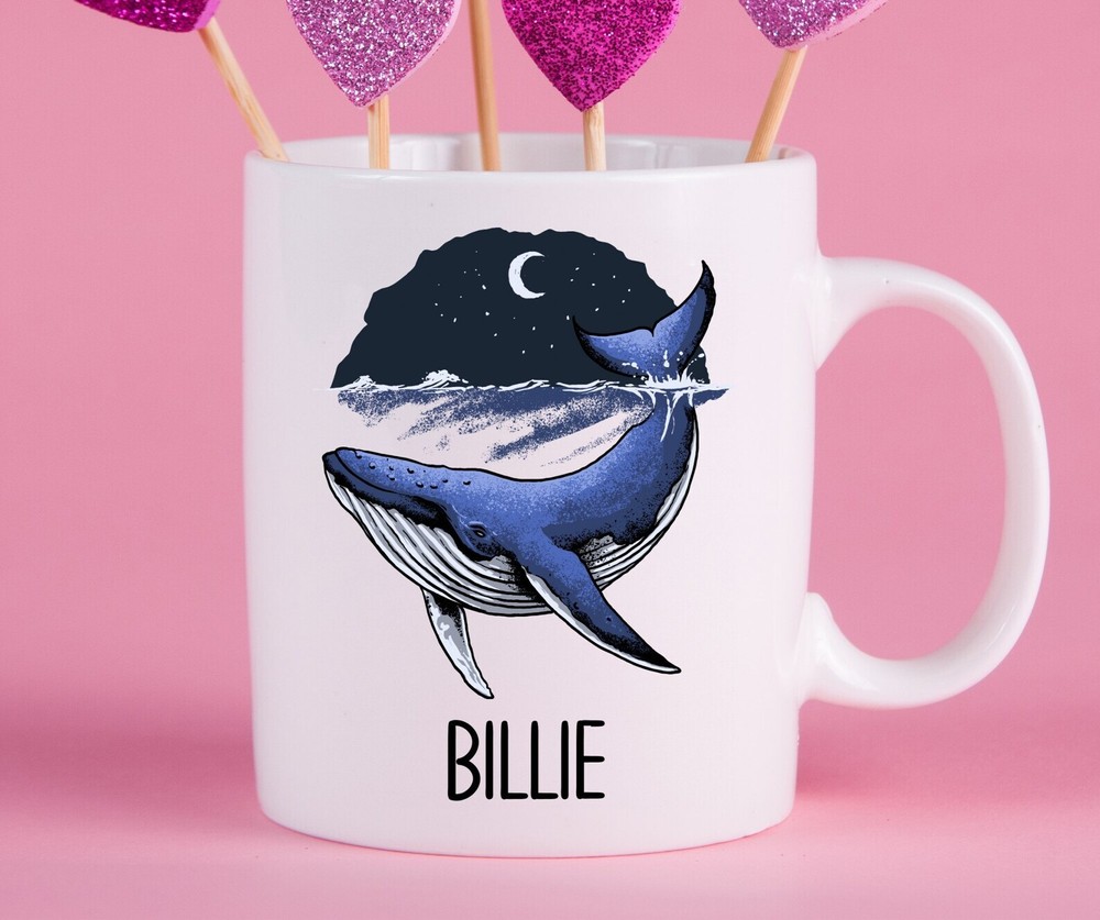 Personalized Blue Whale Mug Blue Whale Gift Ideas Blue Whale Cup Gifts For Blue