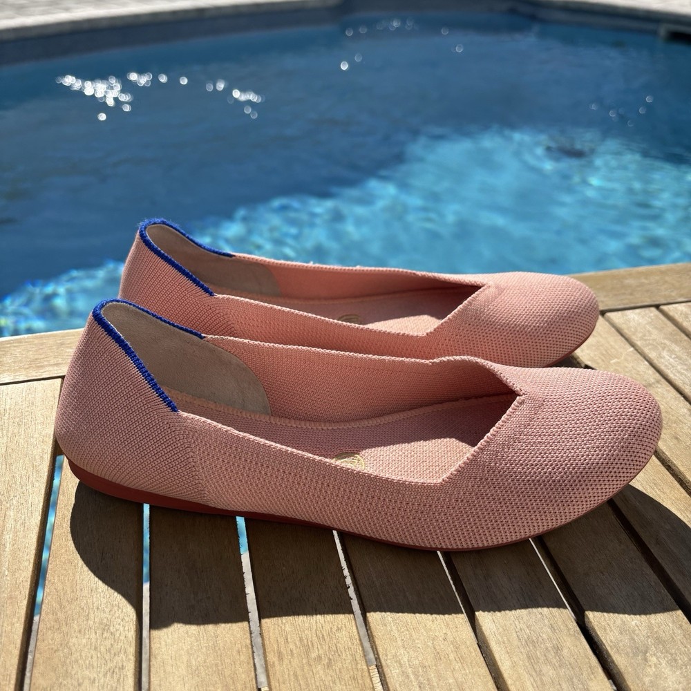 Rothy’s The Flat Pink Round Toe Slip On Flat Shoes Women's Size 8.5