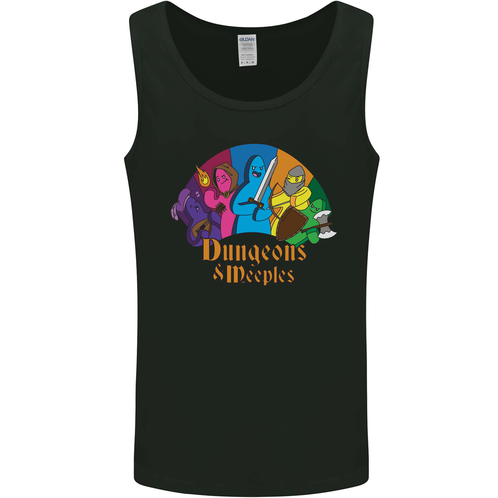 Dungeons n Meeples Role Play Games RPG Mens Vest Tank Top