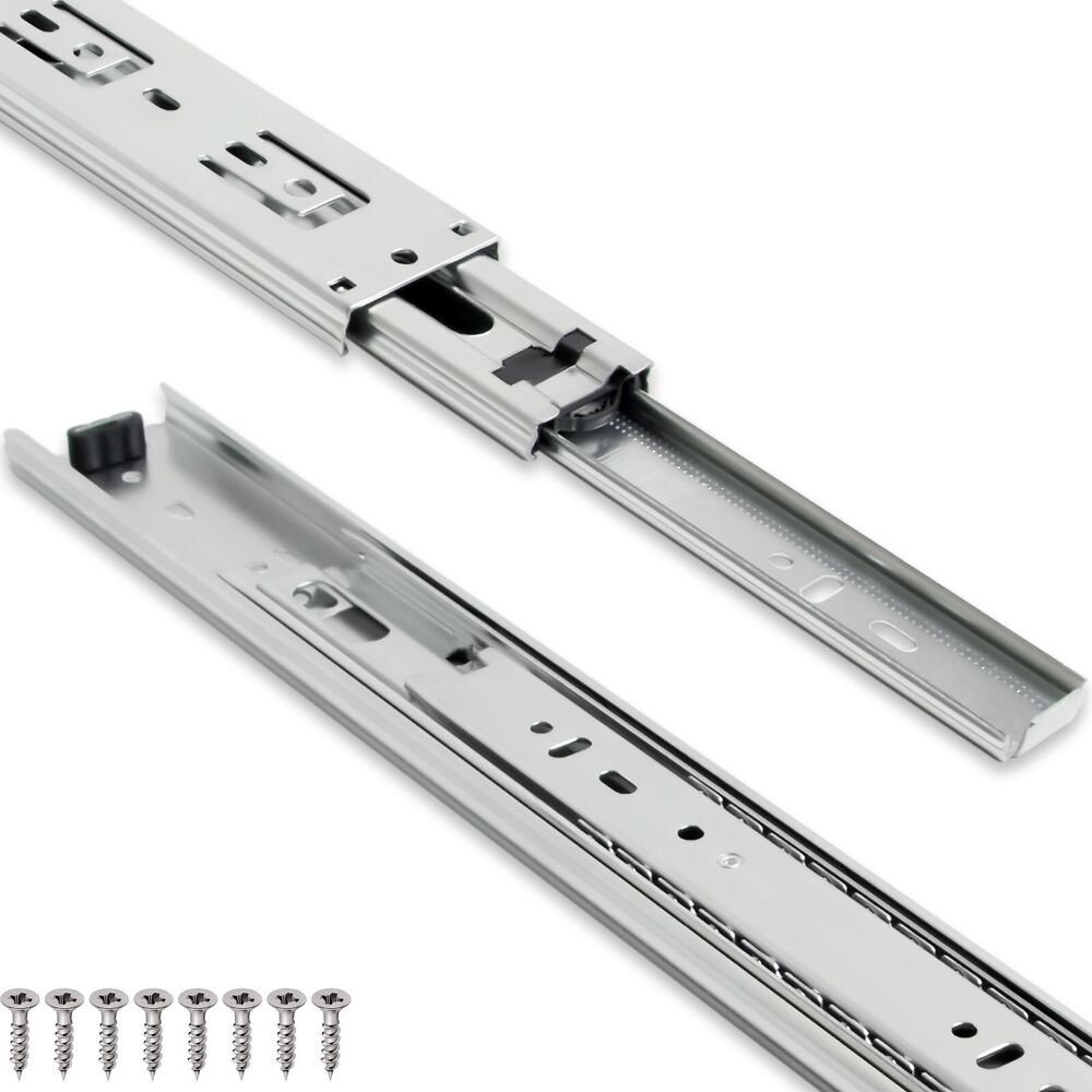 Full Extension Drawer Slides, Ball Bearing Side Mount, 10