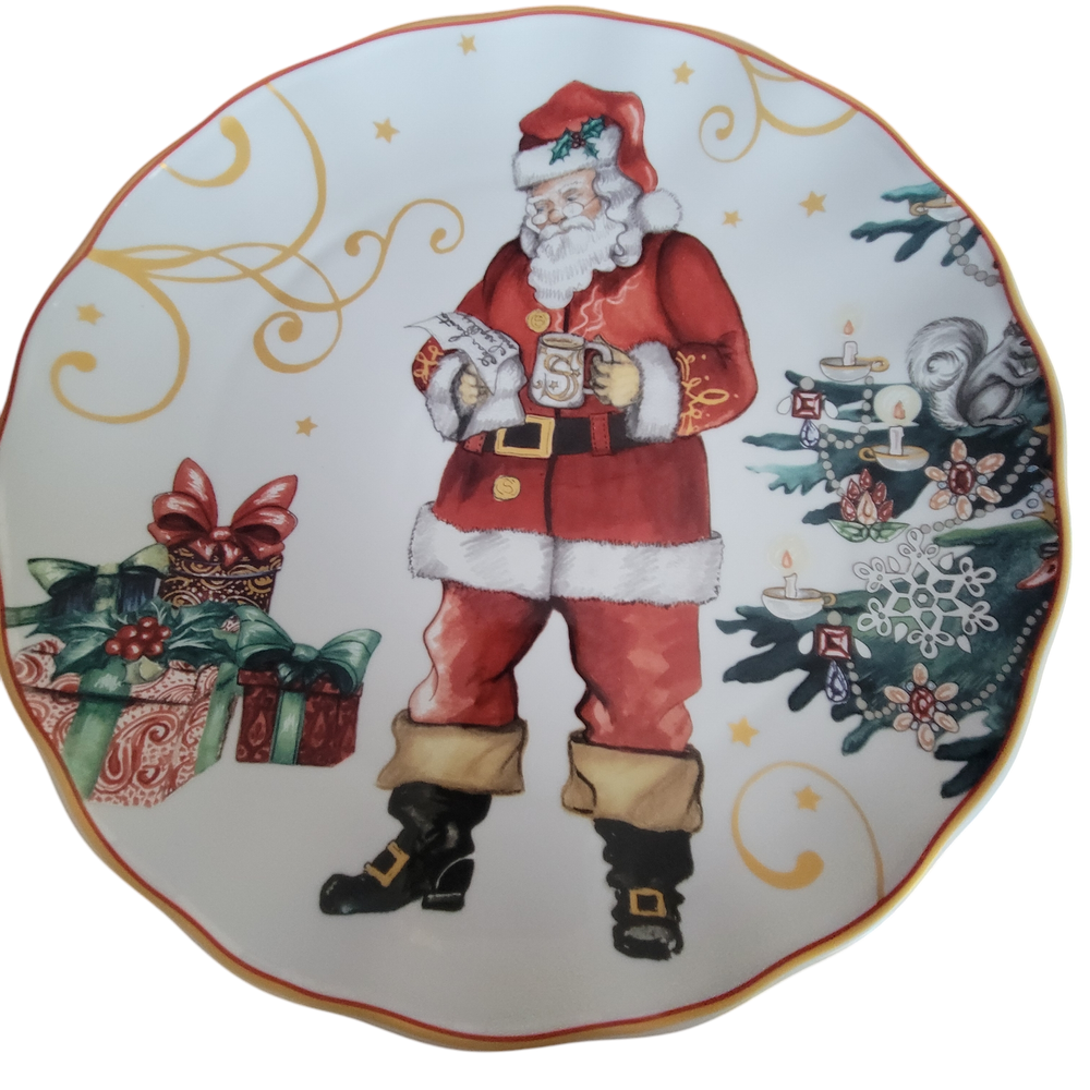 Williams Sonoma 2013 Twas the Night Before Christmas & Santa List Charger Plate