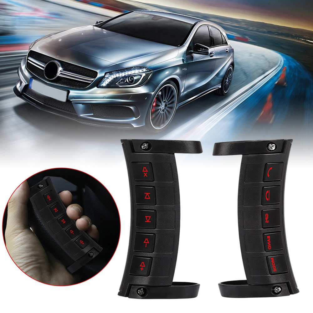 For GPS Stereo Radio LED Wireless Remote Control Car Steering Wheel Button Blag
