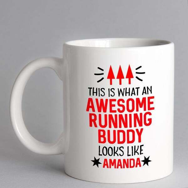 Personalised This Is What An Awesome Running Buddy Looks Like Mug Free Uk