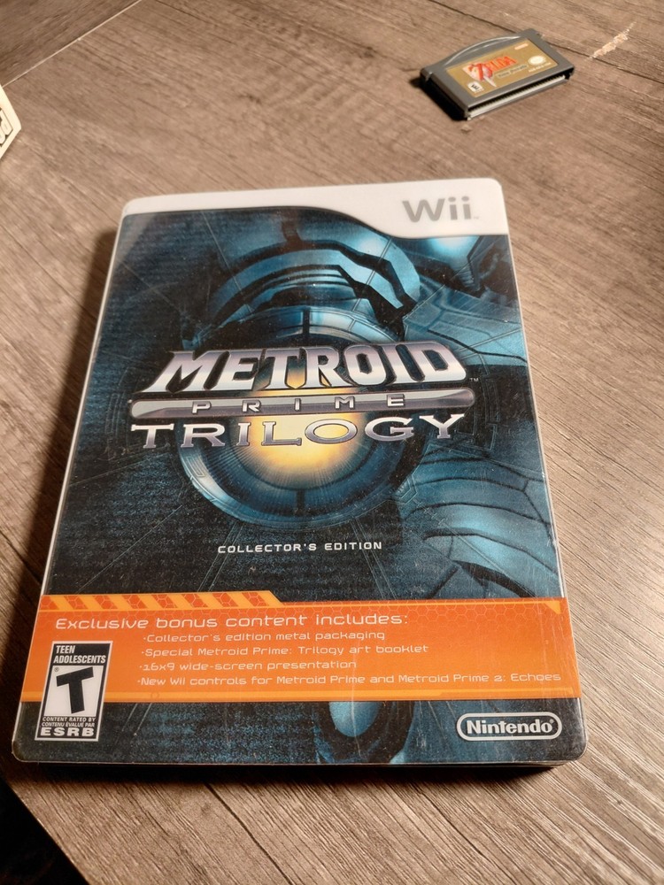 Nintendo Metroid Prime Trilogy Wii Collector's Edition SteelBook & Manual