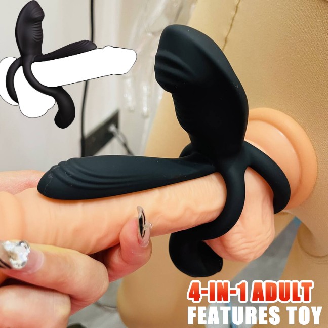 Penis Cock Ring Vibrator G-spot Dildo Massager Sex Toys For Women Men Couples US
