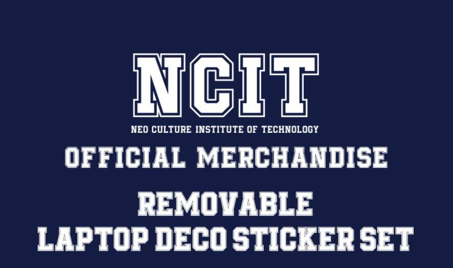 NCT 127 NCIT SMTOWN OFFICIAL GOODS REMOVABLE LAPTOP DECO STICKER SET + PHOTOCARD