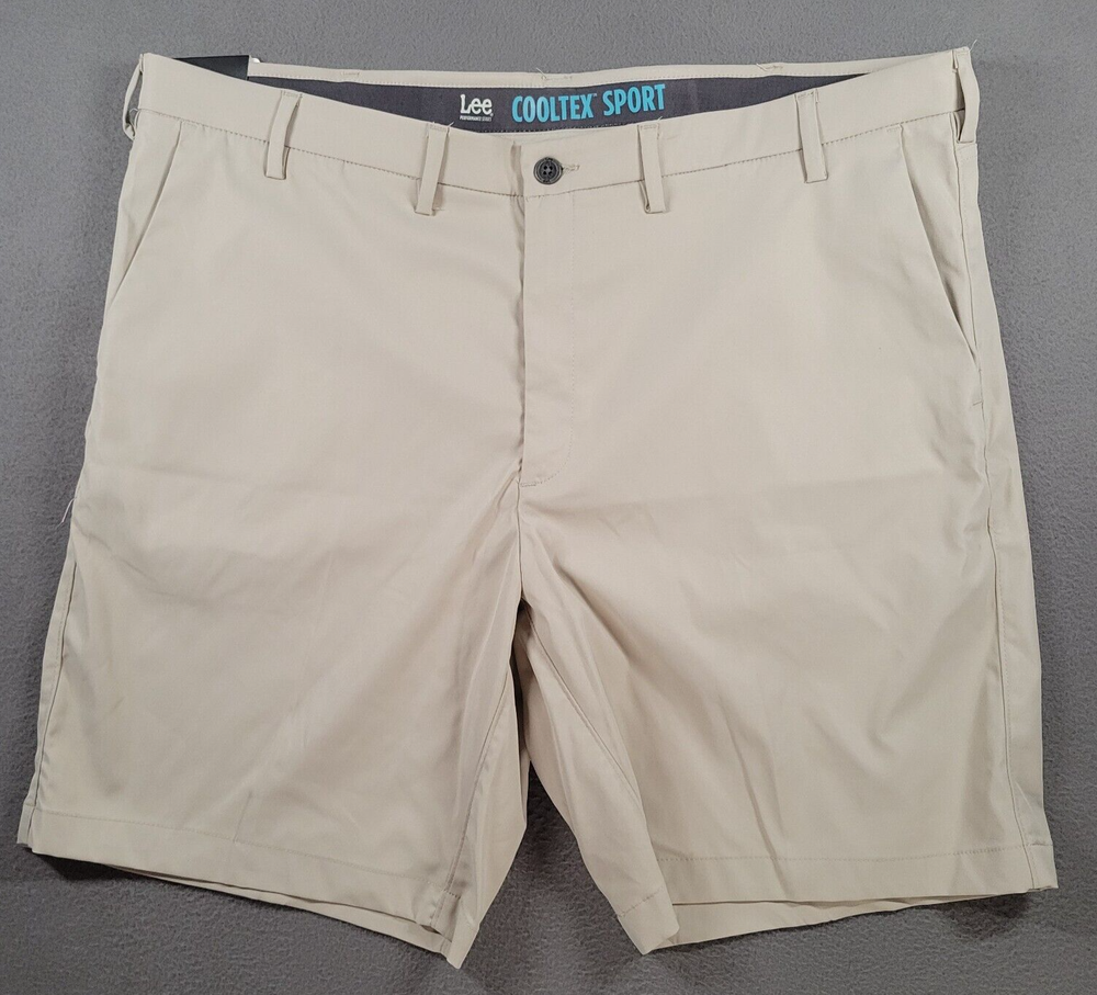 Lee Cooltex Sport Shorts Mens 34 Beige Performance Golf Stretch Outdoor Light
