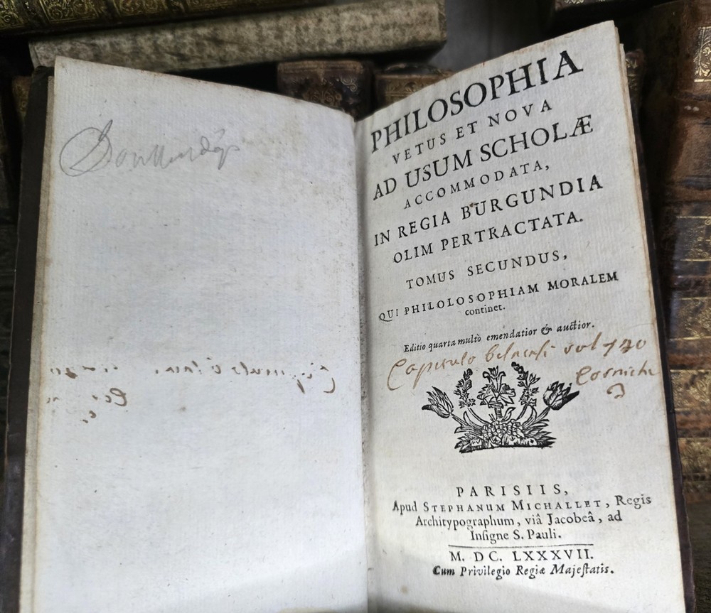 Old Book 1687 - Ancient and Modern Philosophy Adapted for the Use of Schools