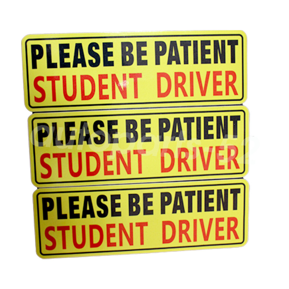 3 Pcs Car Signs Student Driver Magnet Please Be Patient Car Bumper Sticker Decal