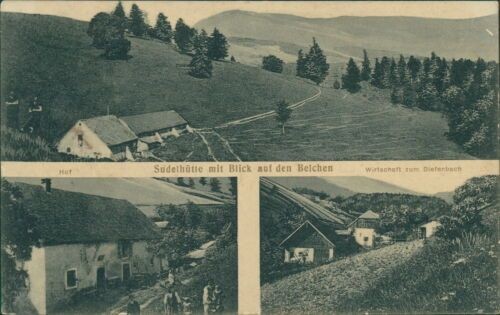 Postcard Sudelhütte overlooking the Belchen economy (No.9376) Alsace