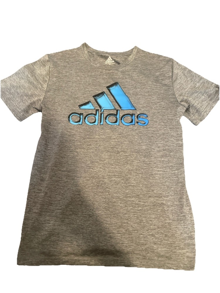 adidas Boys Grey T-Shirt Size Medium 10/12