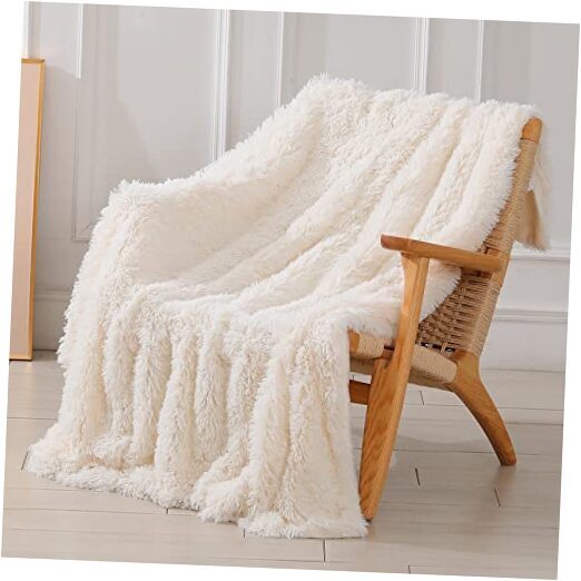 Tuddrom Decorative Extra Soft Fuzzy Faux Fur Throw Throw-50