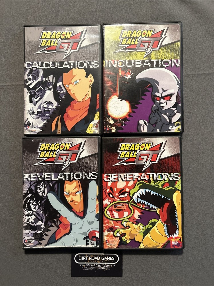 Dragon Ball GT 4 Movie DVD Lot:Revelations, Calculation, Generations, Incubation