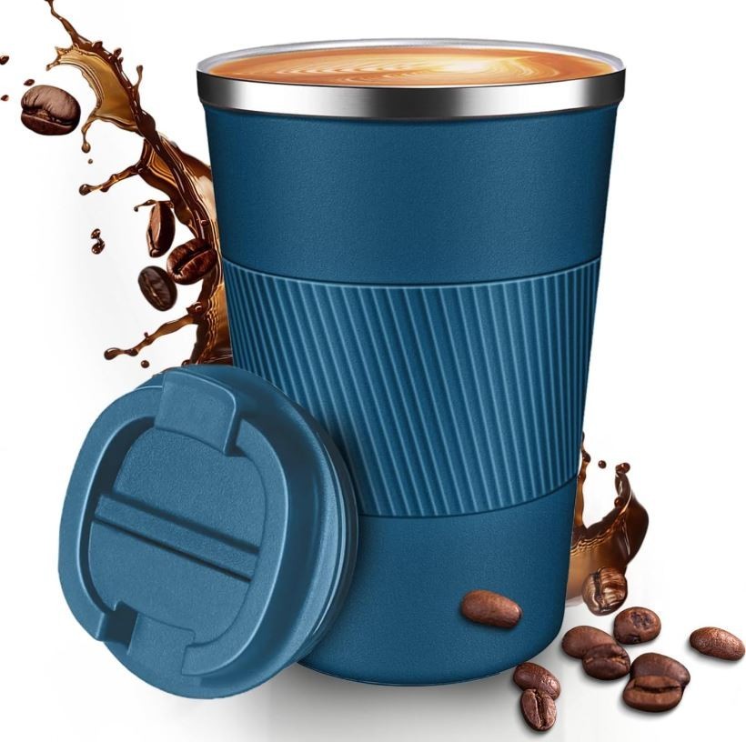 12OZ Travel Coffee Mug Insulated Coffee Cup with Spill Leak Proof Lid