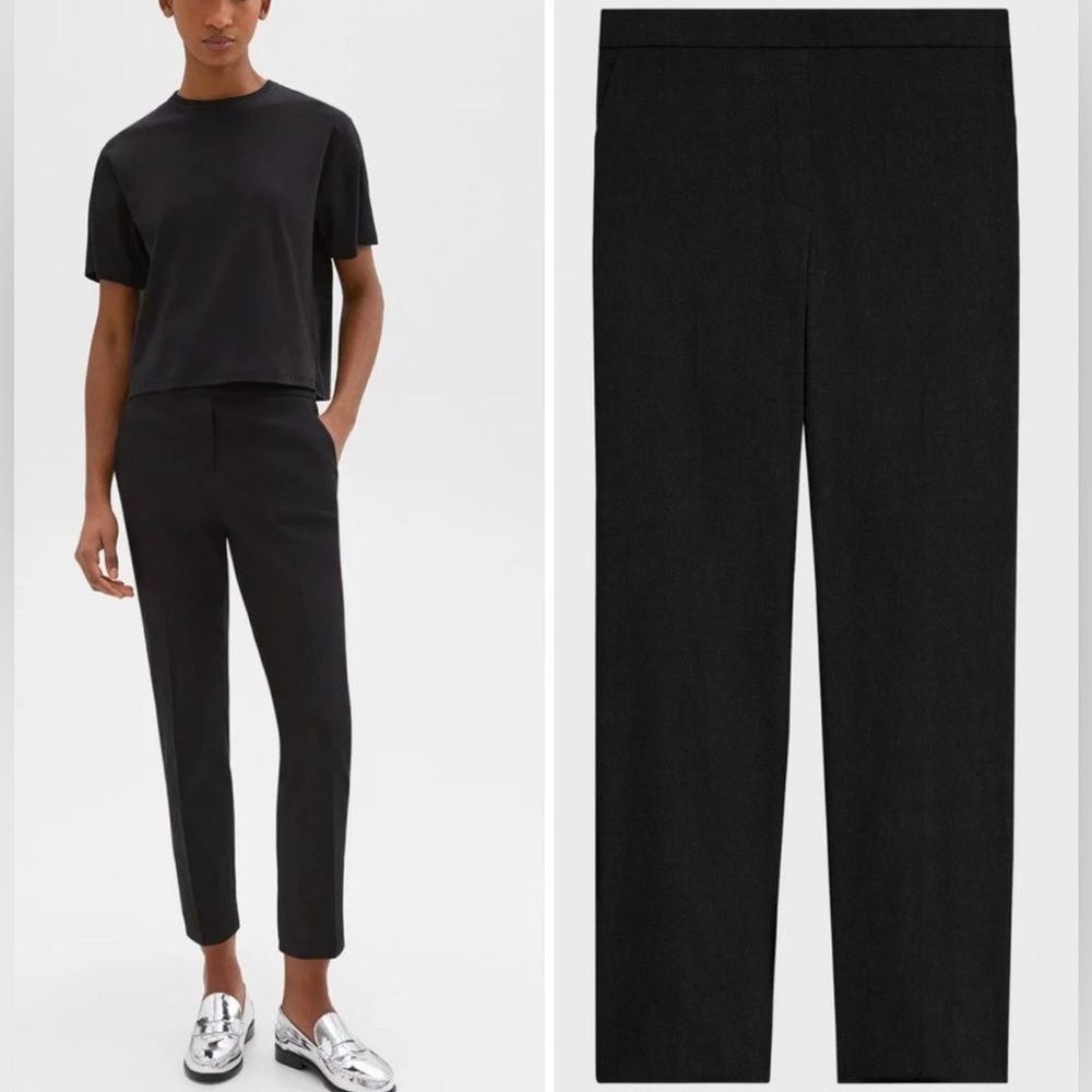 RRP US$210 Theory treeca pull-on Pant in Good Linen NWT US4 S